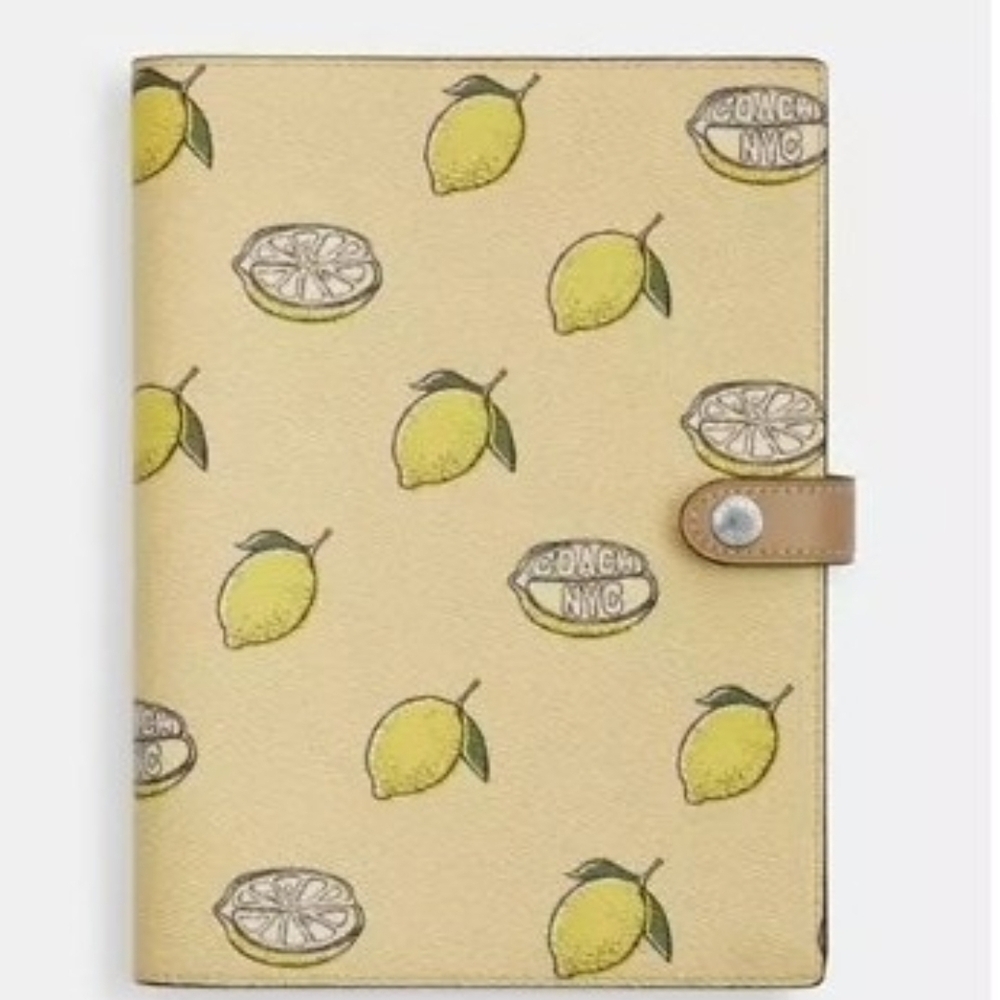 Coach Notebook with Lemon Print